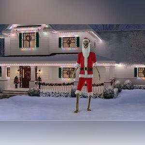 Home Accents Holiday Skelly Santa Suit - BNIB